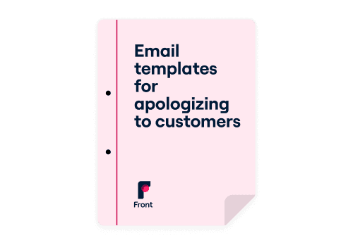 Email templates for apologizing to customers