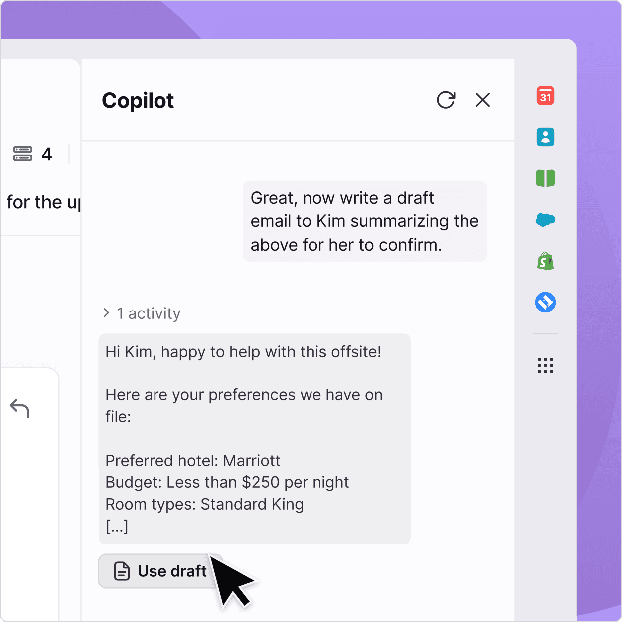 Copilot draft reply