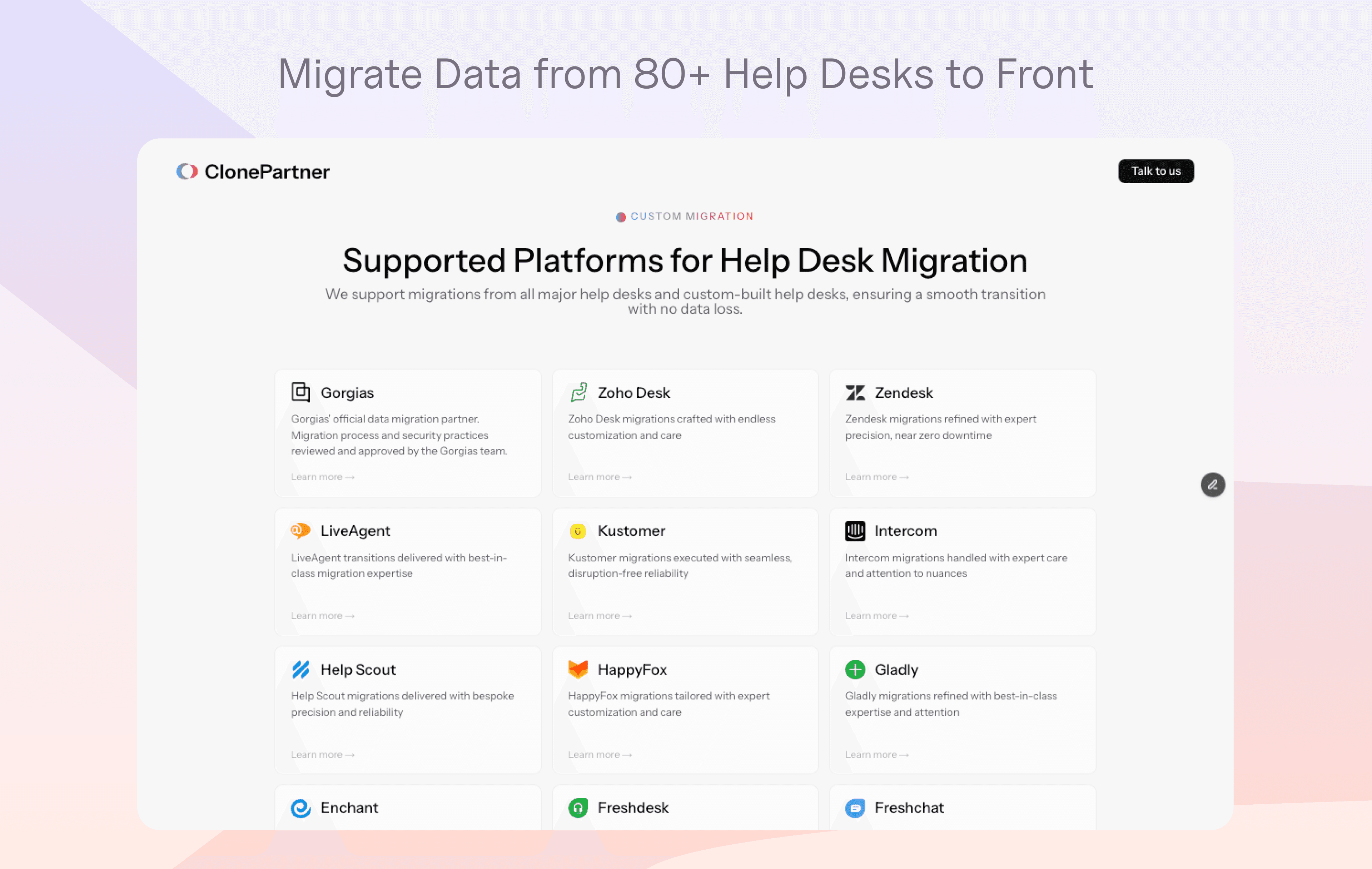 Screenshot of ClonePartner