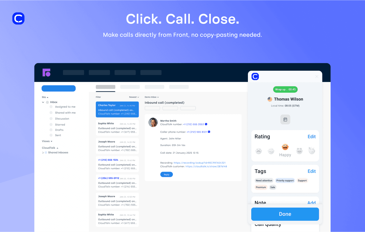 Screenshot of CloudTalk
