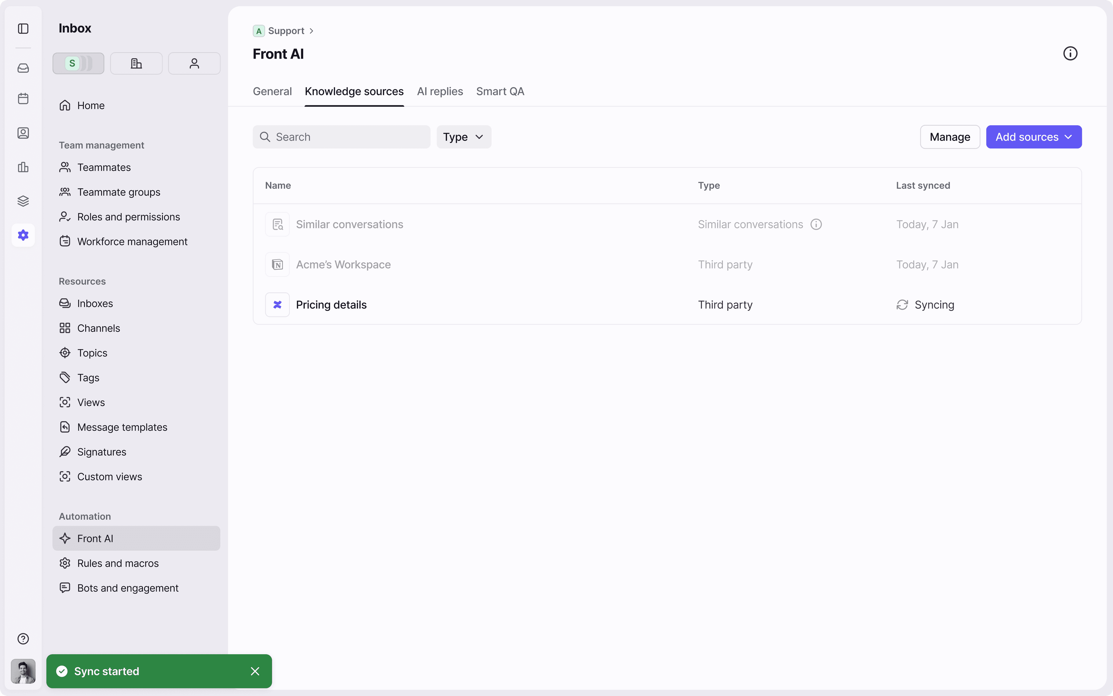 Screenshot of Confluence