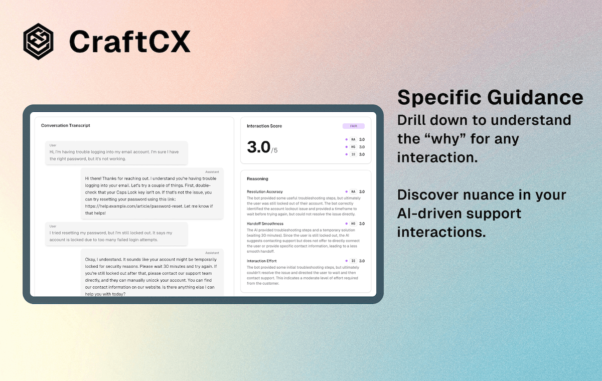 Screenshot of CraftCX