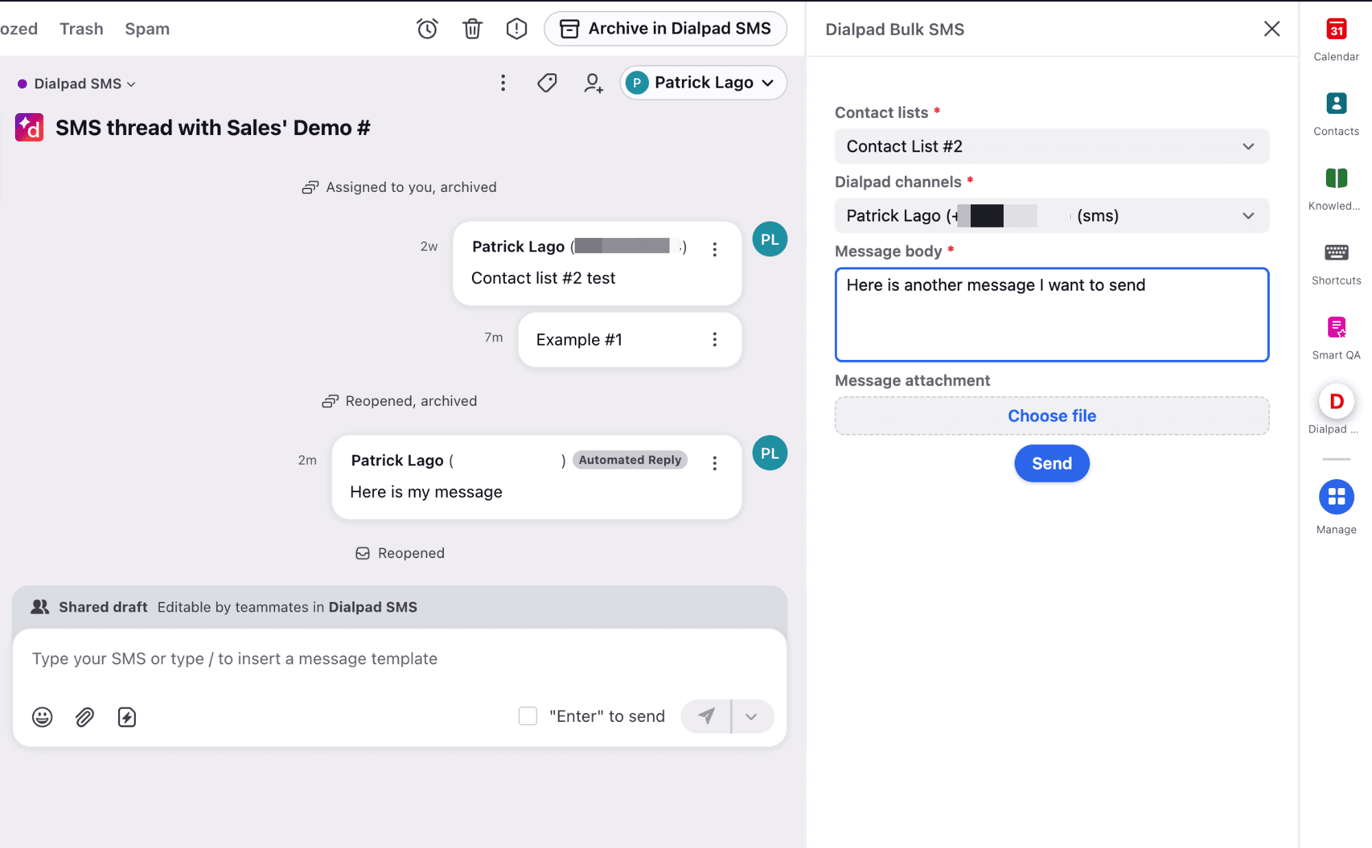 Screenshot of Dialpad (Technical Services)
