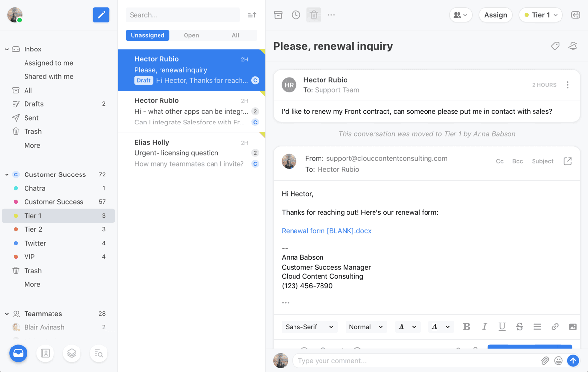 Screenshot of Dropbox