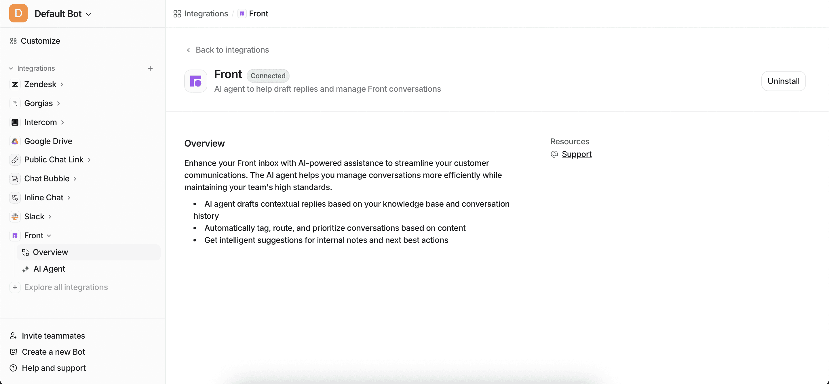 Screenshot of eesel AI