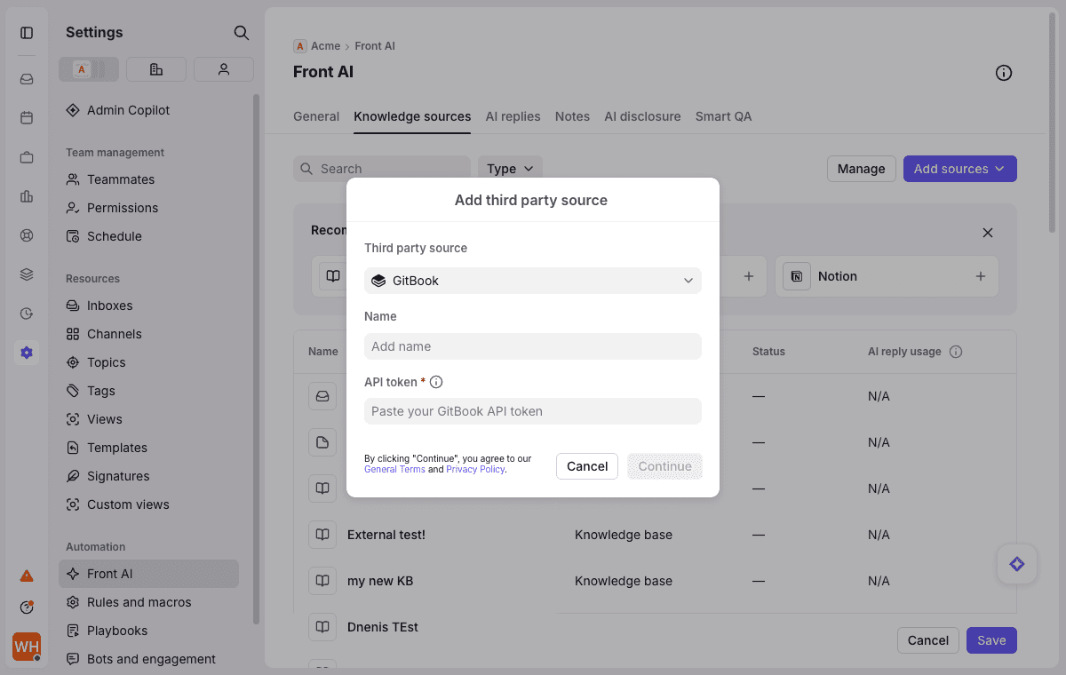 Screenshot of GitBook