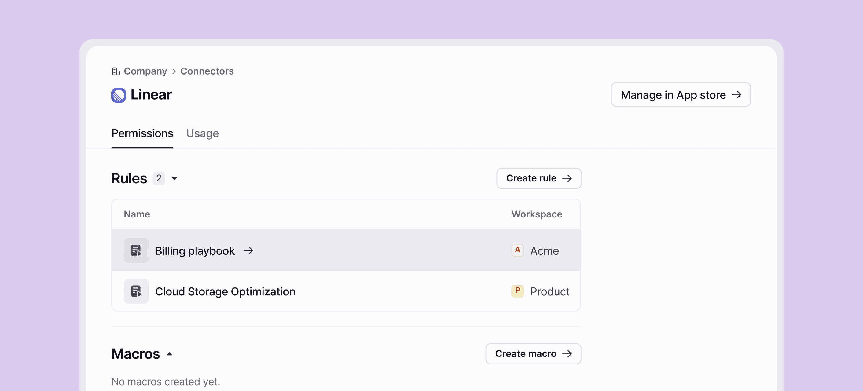 Screenshot of Linear Connectors for Front AI