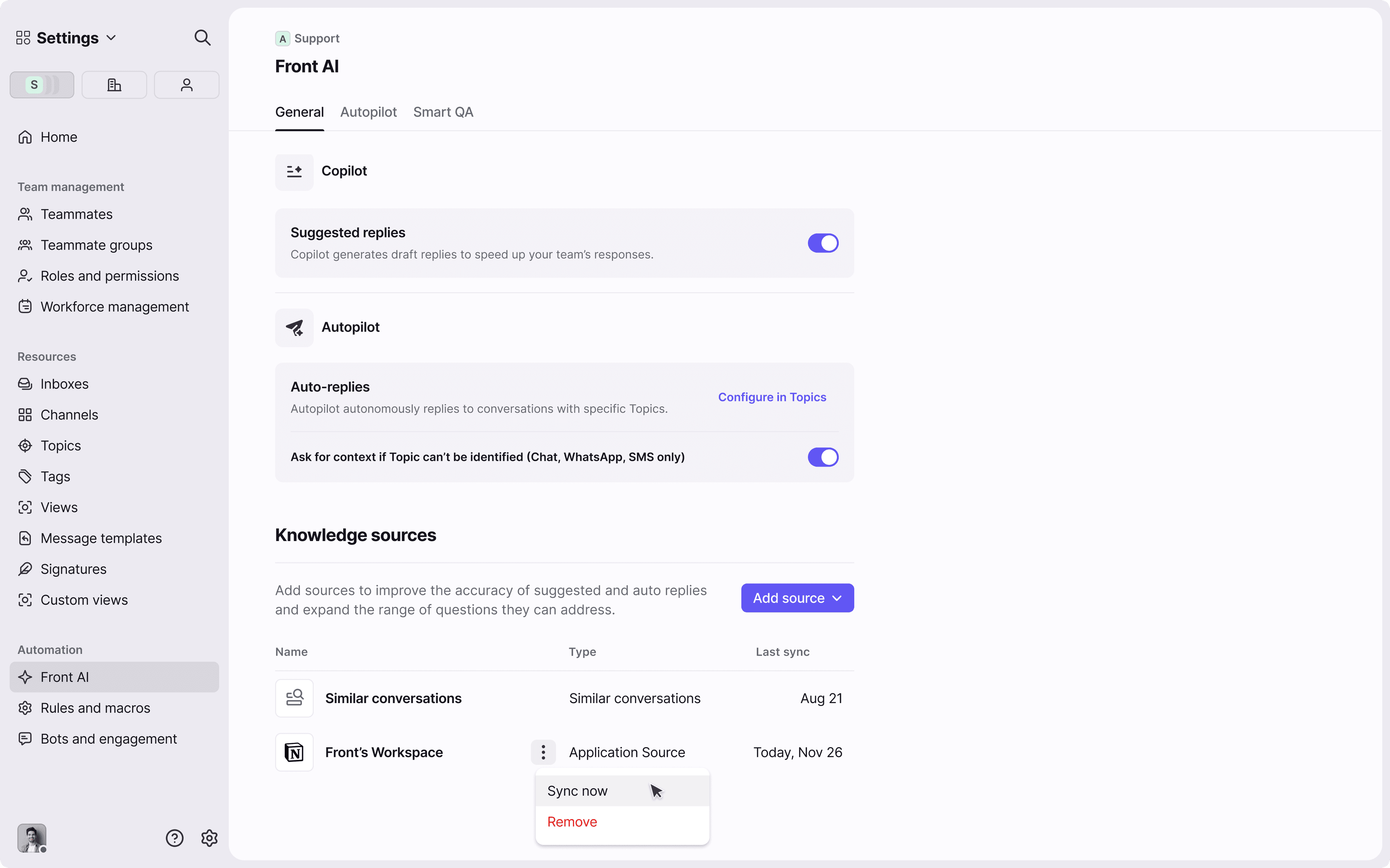 Screenshot of Notion