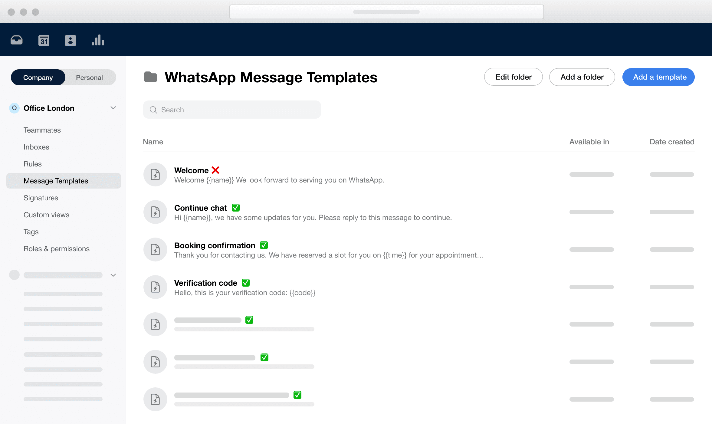 Screenshot of AI Number / WhatsApp