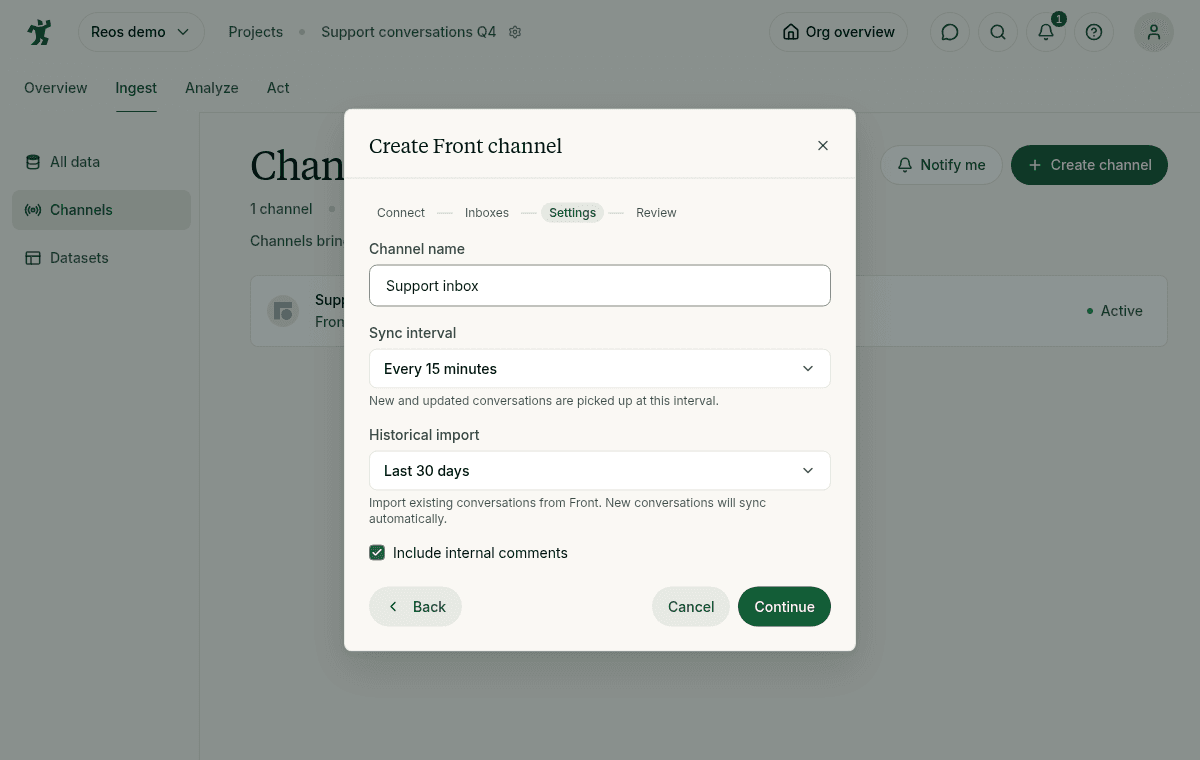 Screenshot of Reos