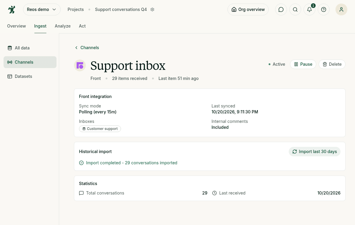 Screenshot of Reos