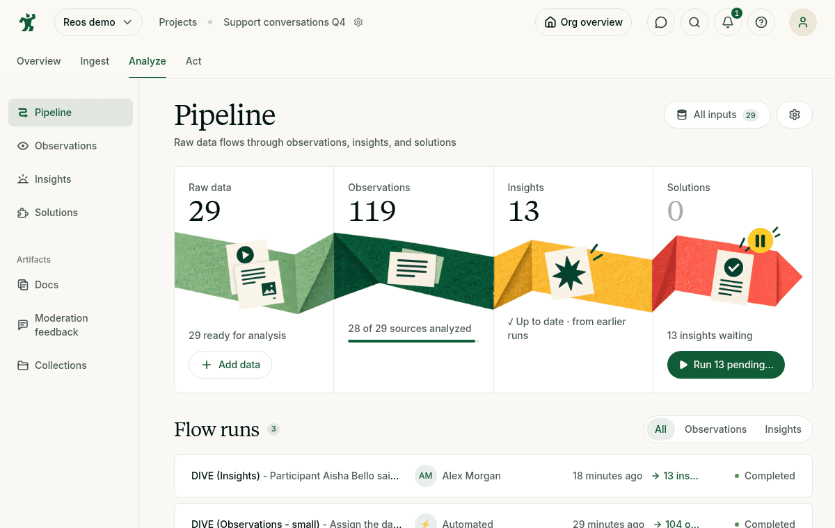 Screenshot of Reos