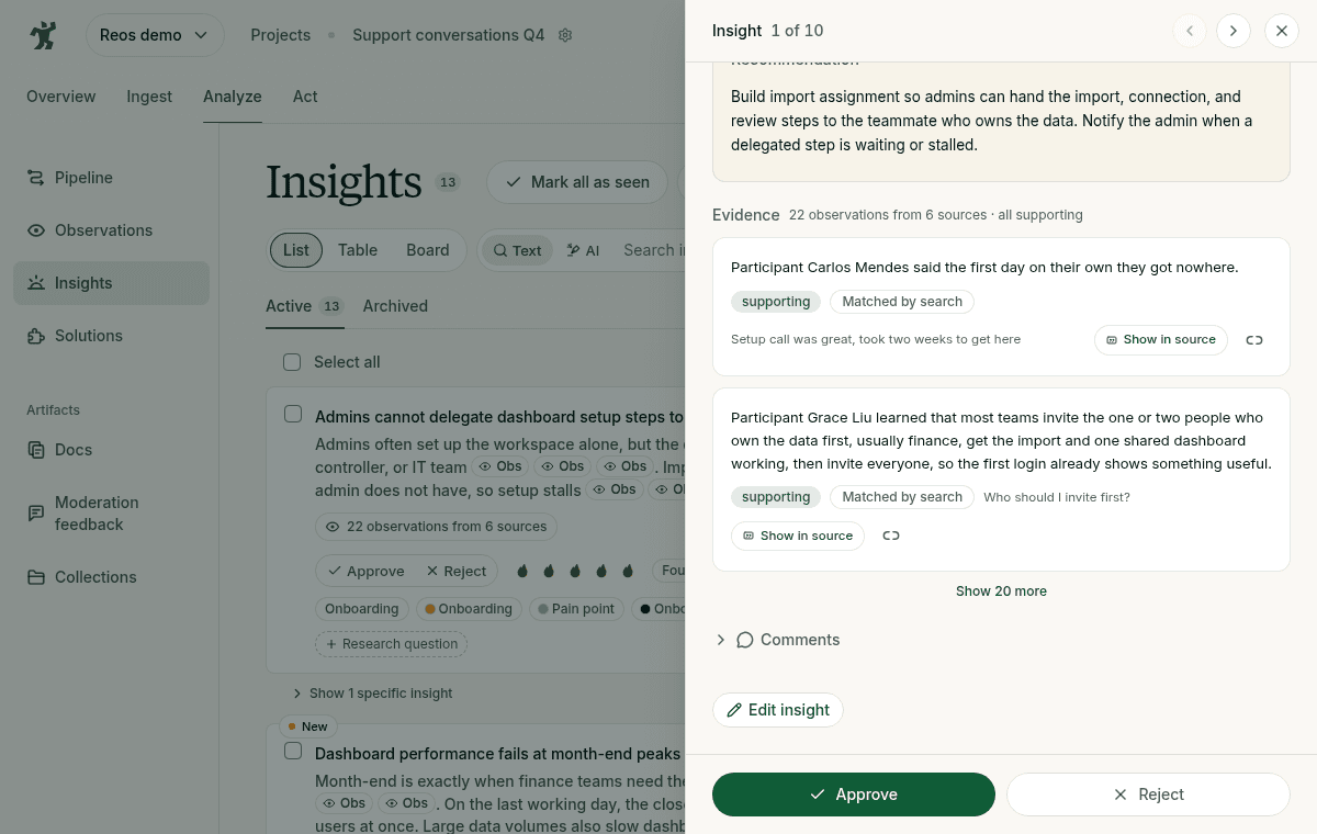 Screenshot of Reos