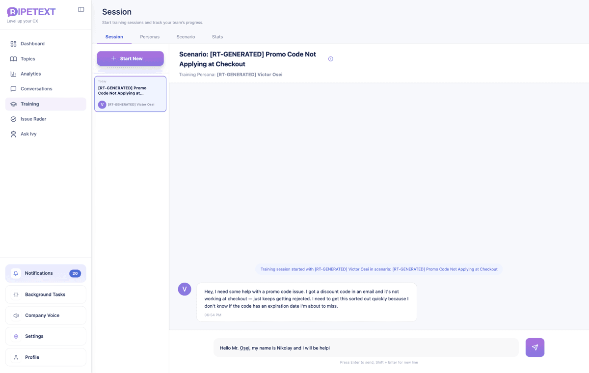 Screenshot of RipeText