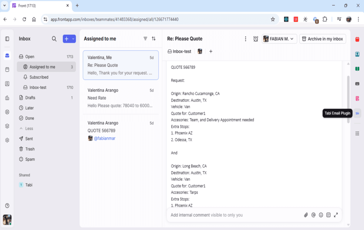 Screenshot of Tabi Connect