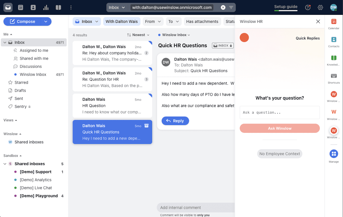 Screenshot of Winslow