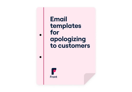Email templates for apologizing to customers
