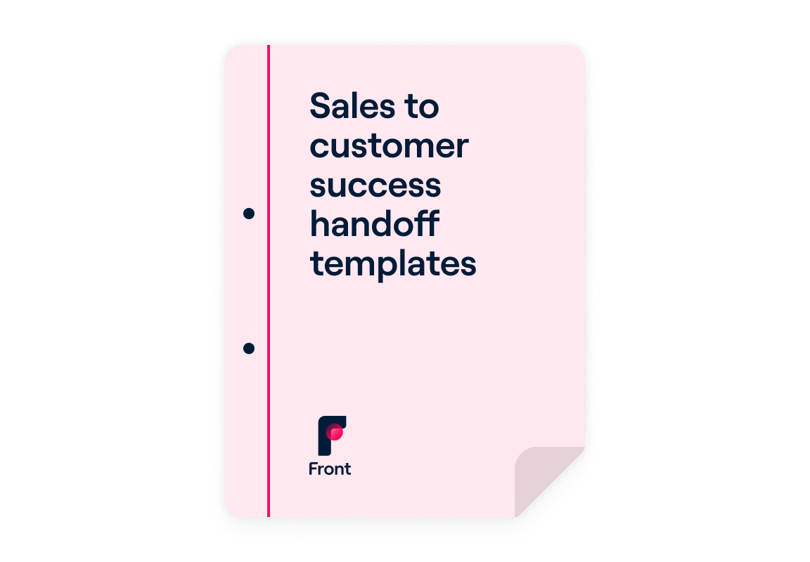 Sales to customer success handoff templates