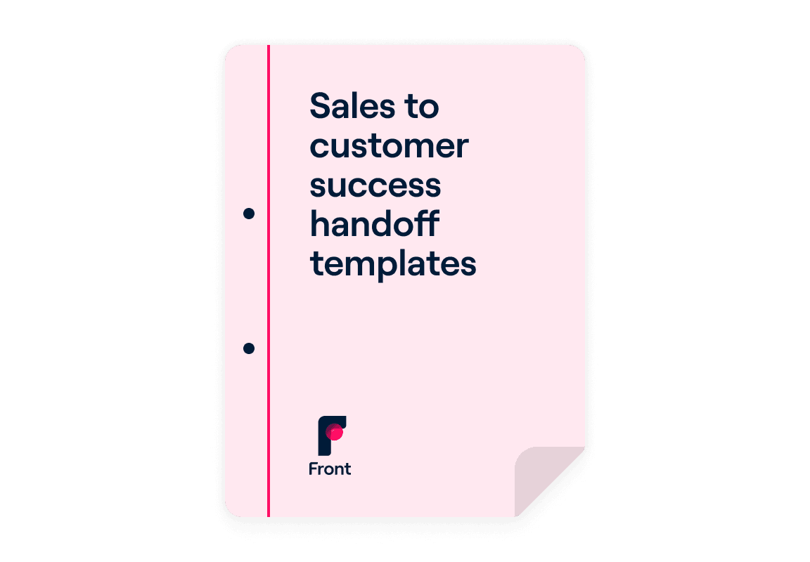 Sales to customer success handoff templates