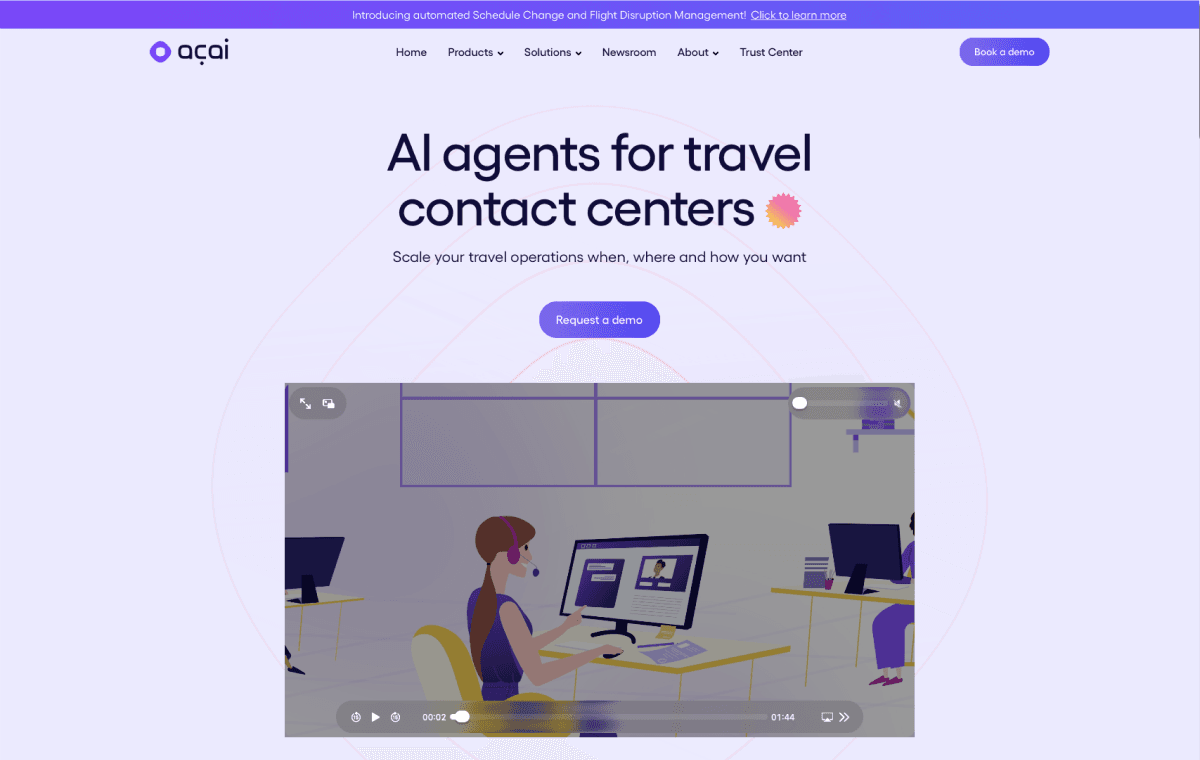 Screenshot of Acai Travel