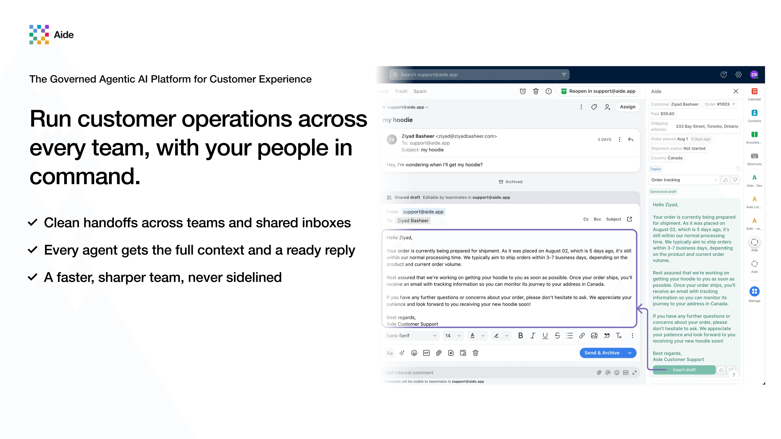 Screenshot of Aide