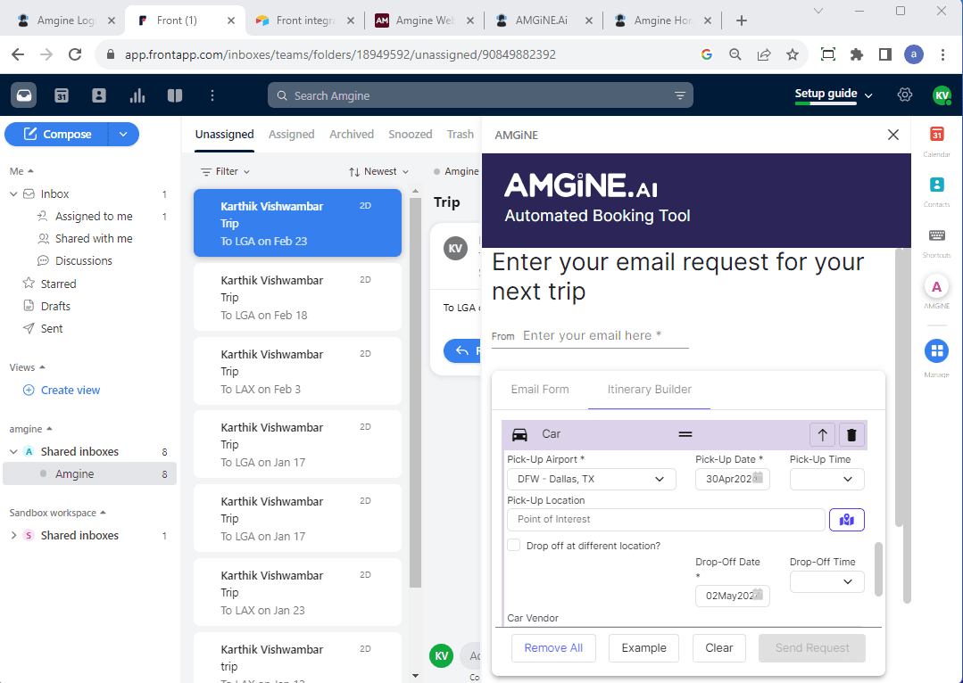 Screenshot of AMGiNE