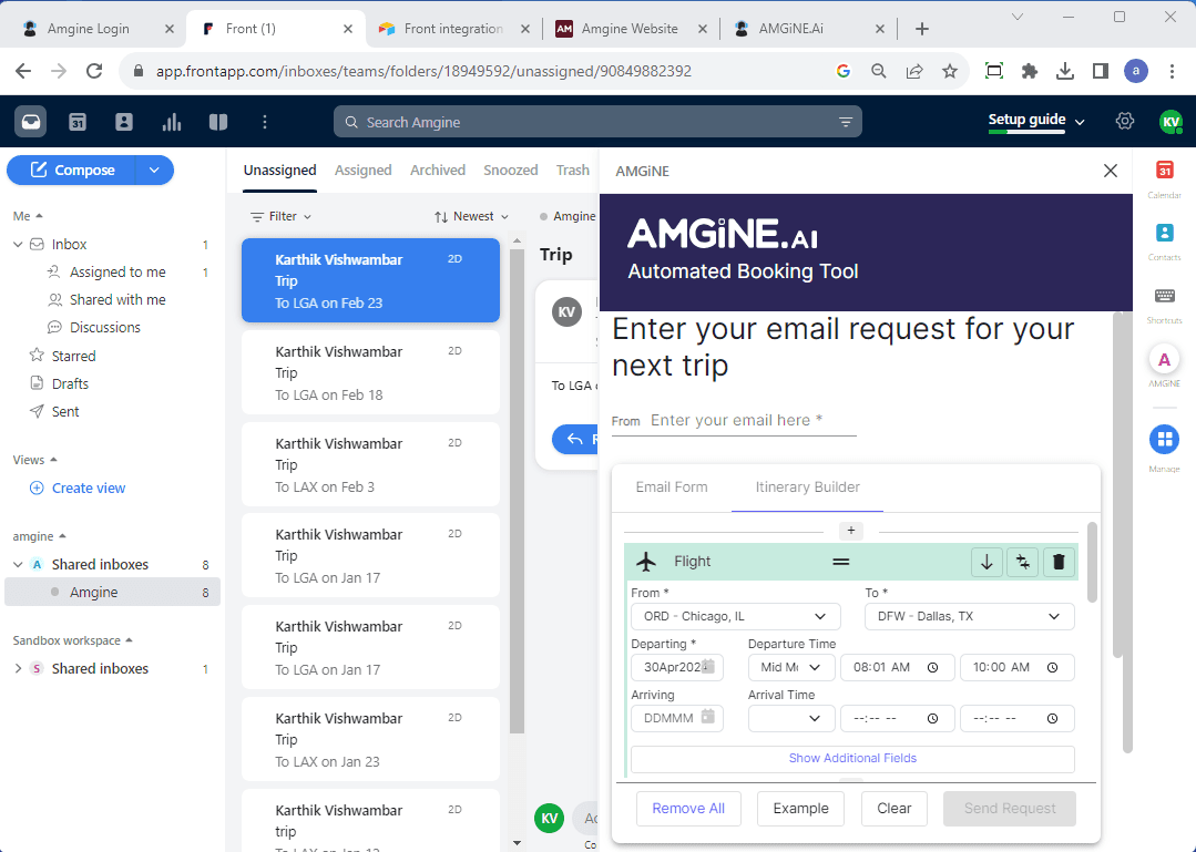 Screenshot of AMGiNE