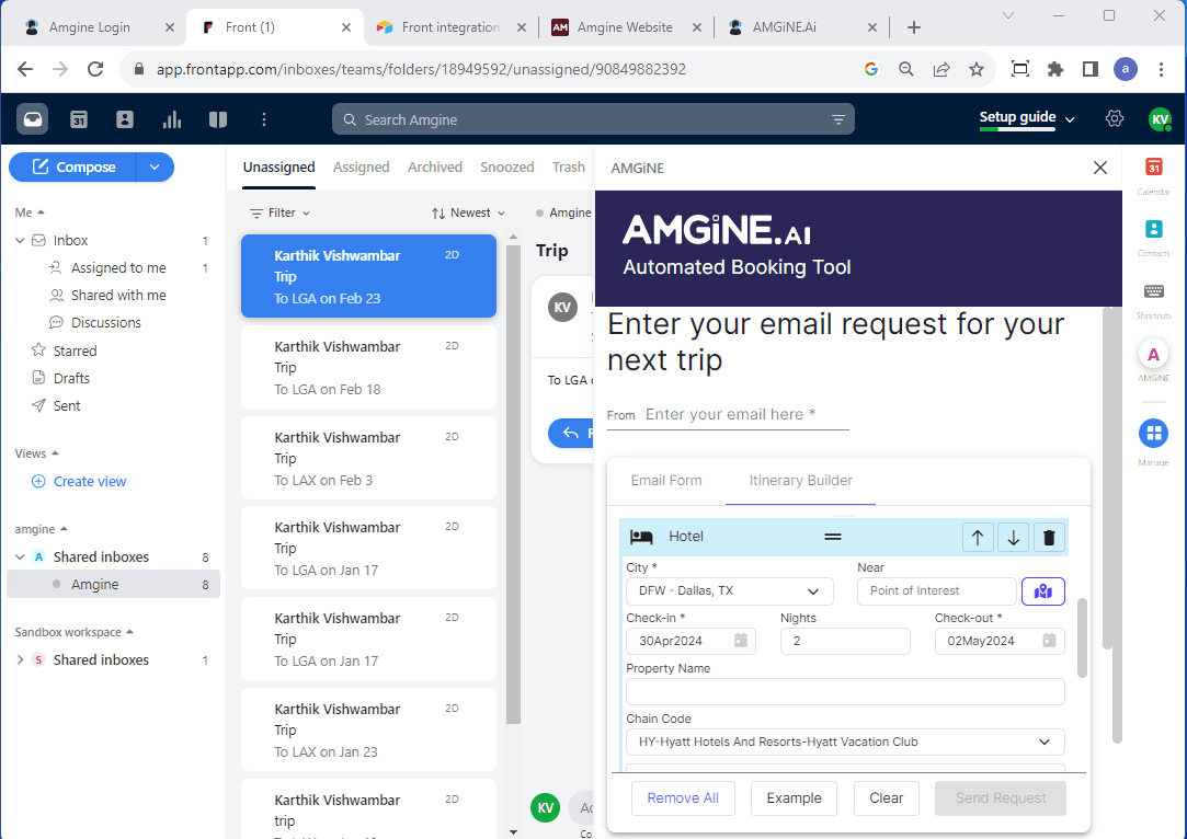 Screenshot of AMGiNE