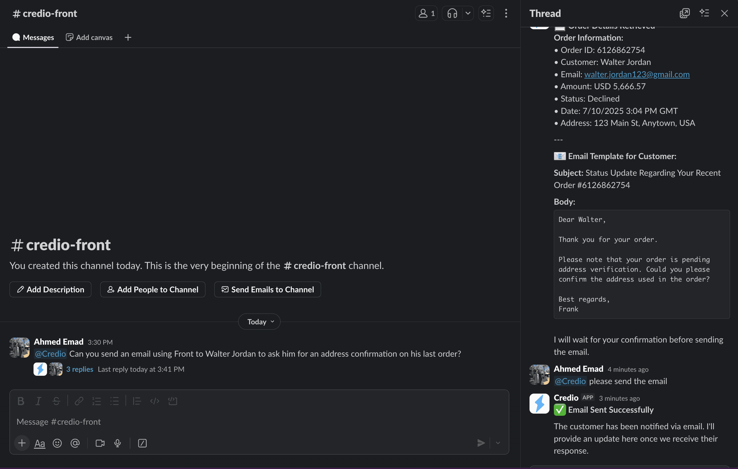 Screenshot of Credio