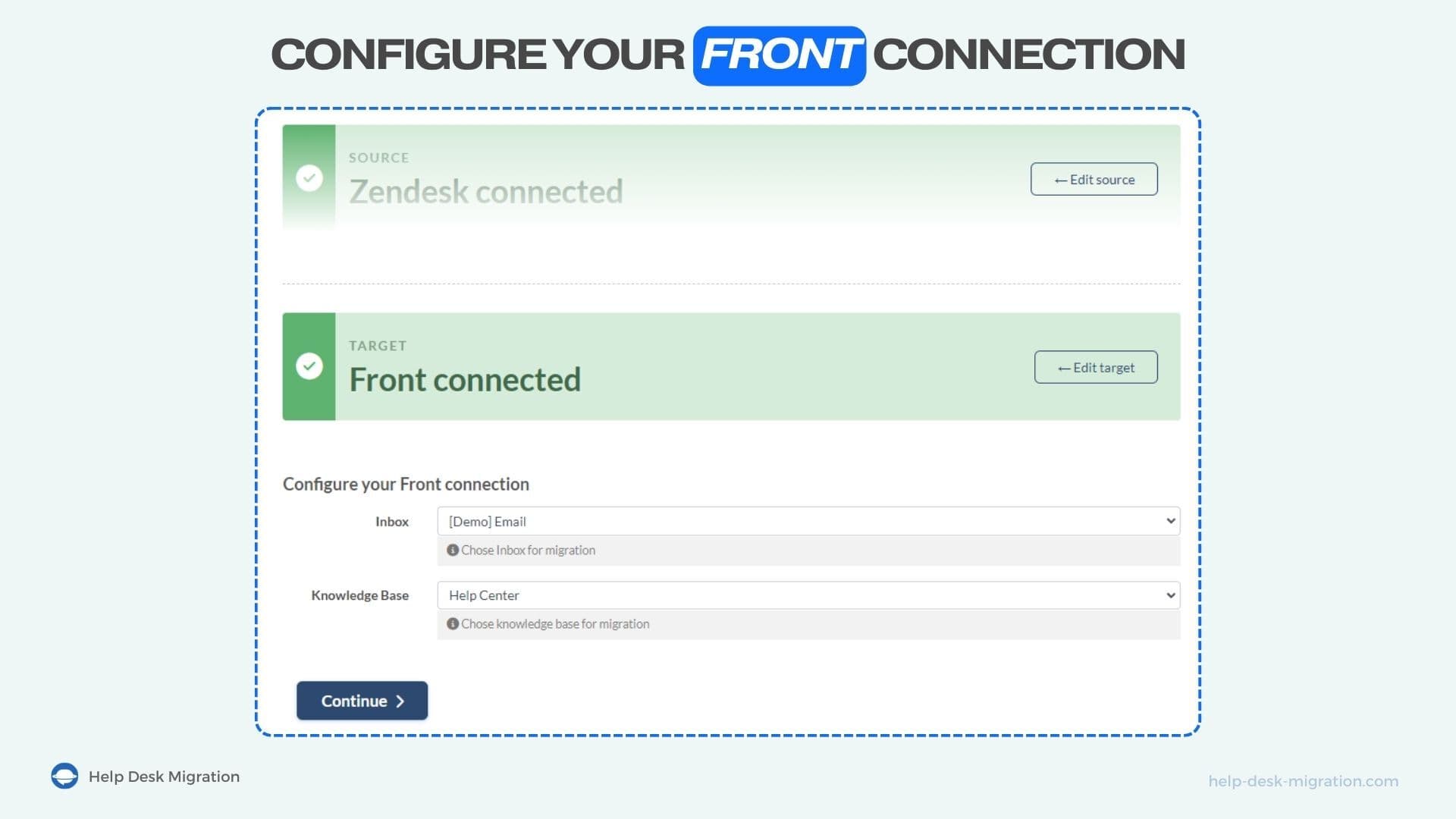 Screenshot of Help Desk Migration