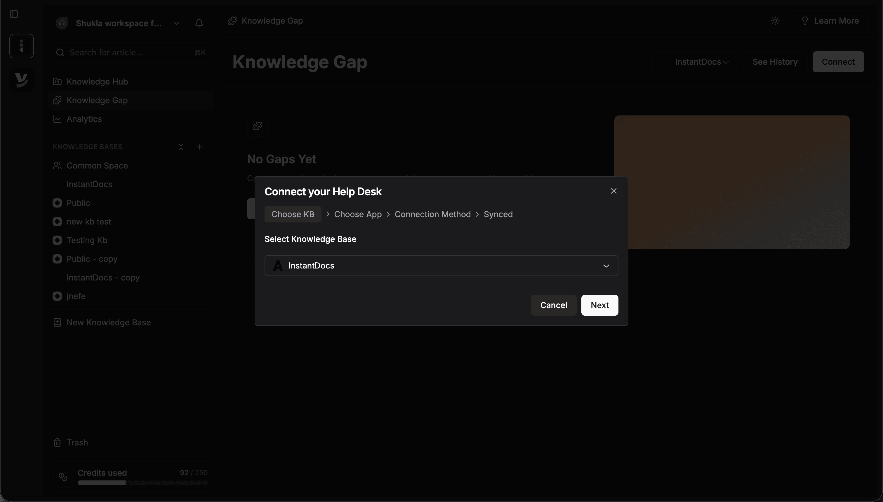 Screenshot of InstantDocs