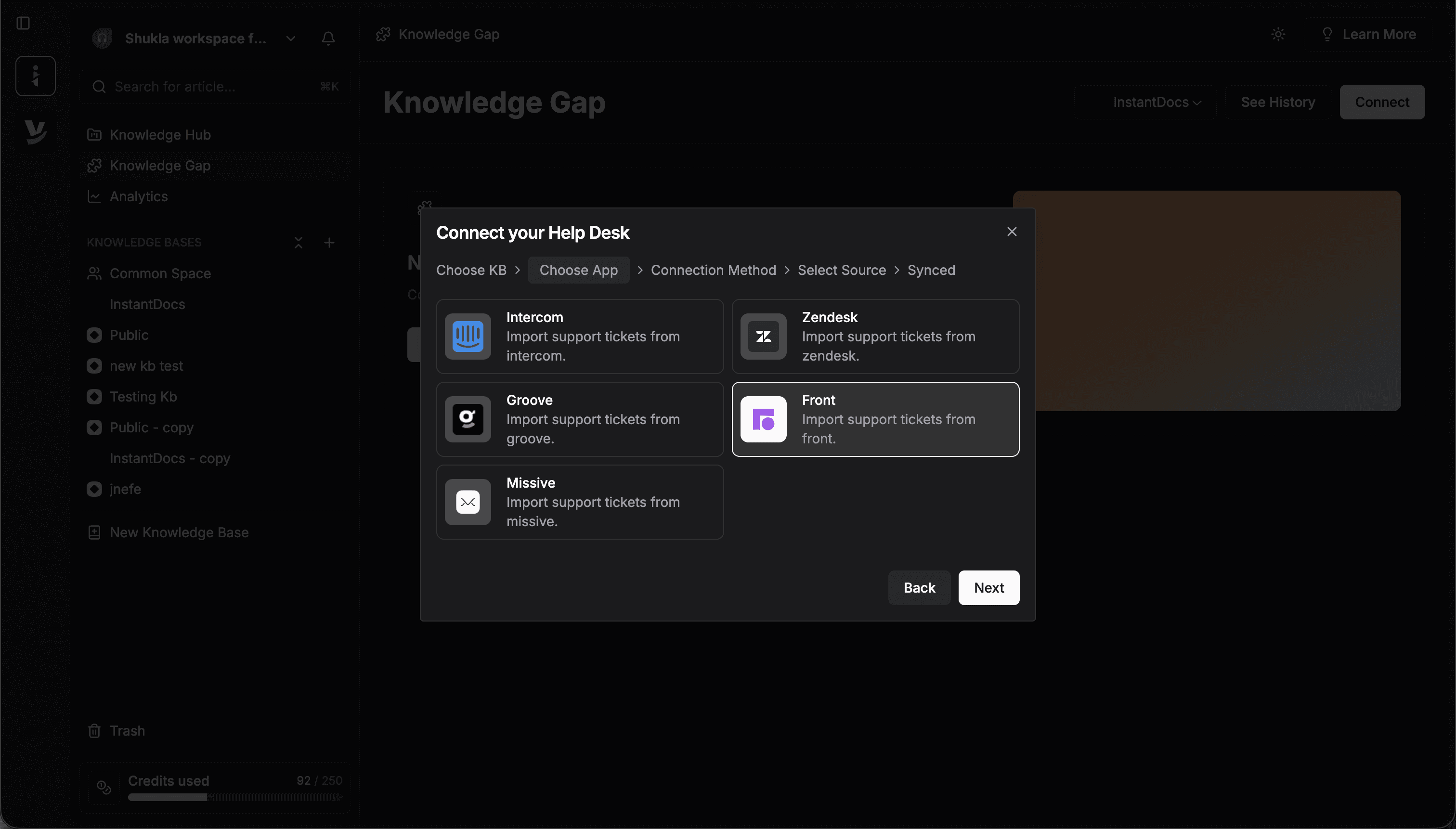 Screenshot of InstantDocs