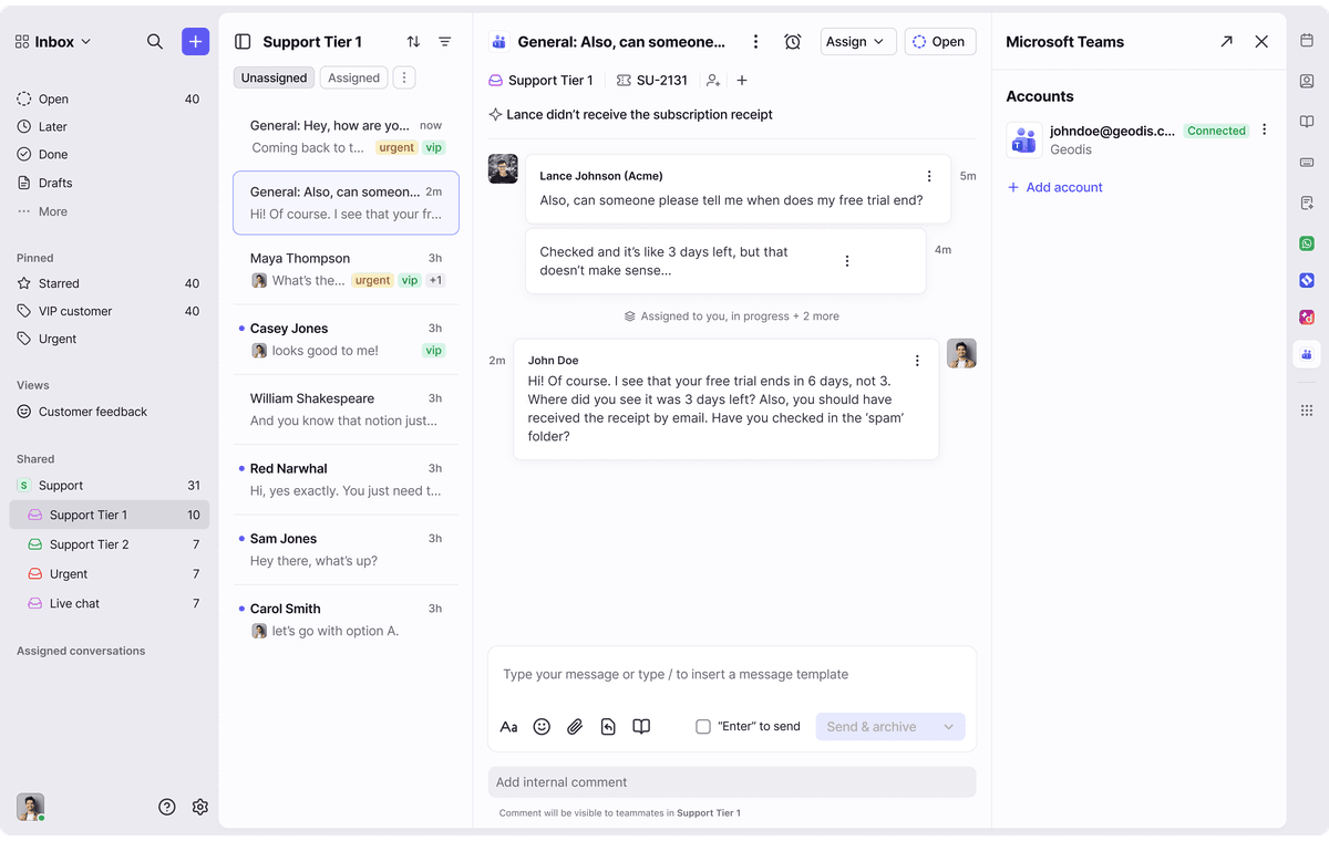 Screenshot of Microsoft Teams
