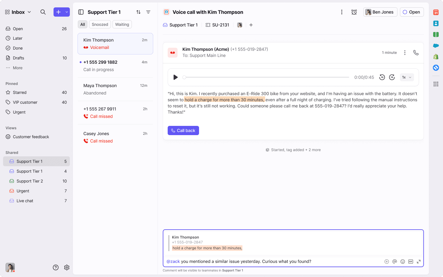 Screenshot of RingCentral