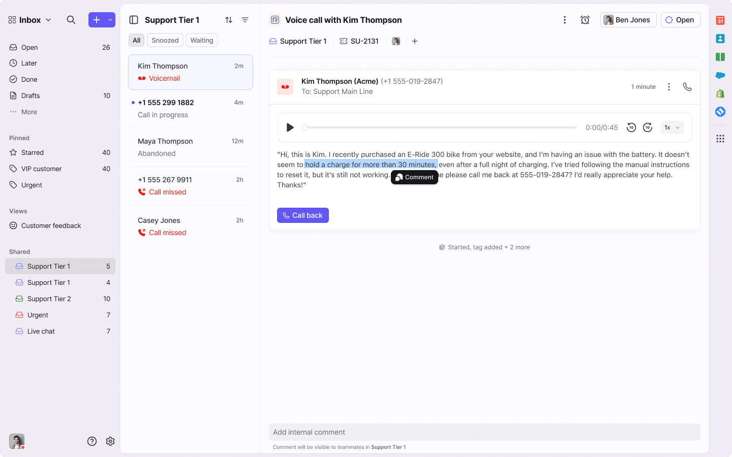 Screenshot of RingCentral