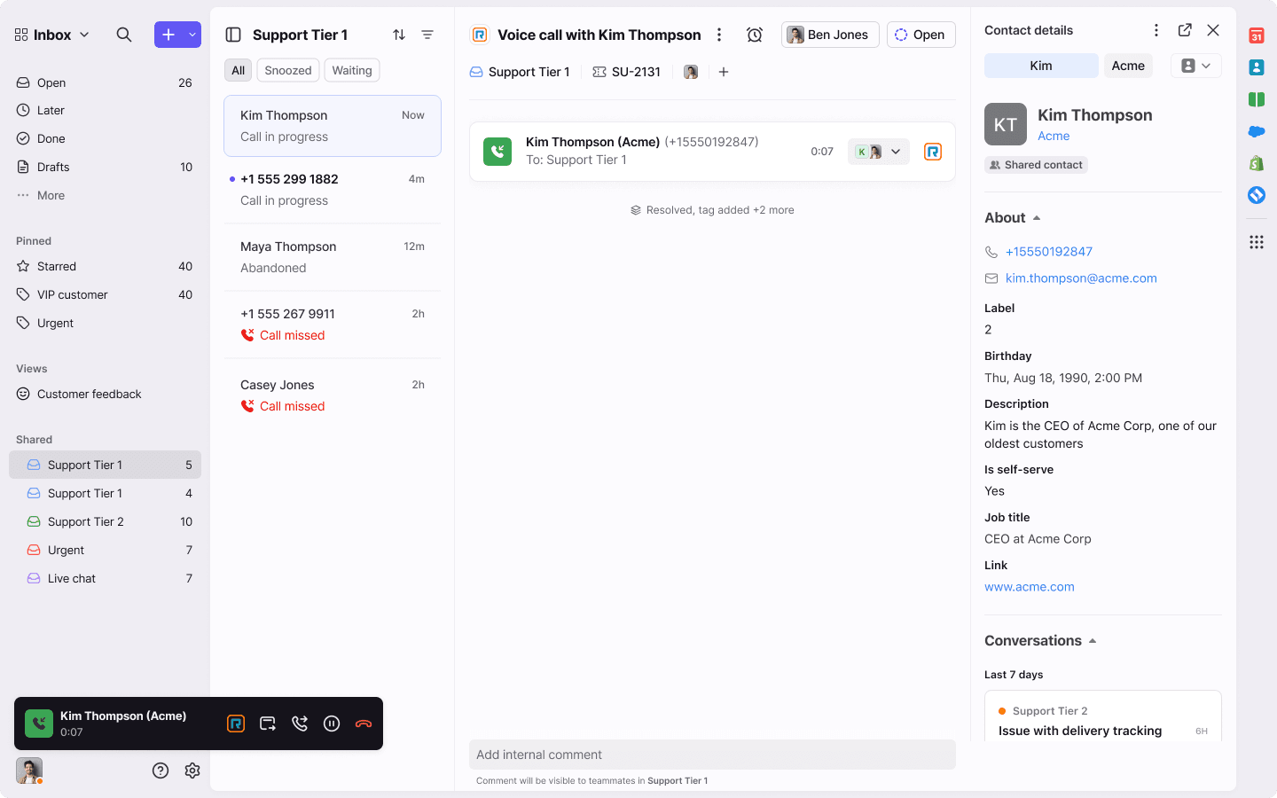Screenshot of RingCentral