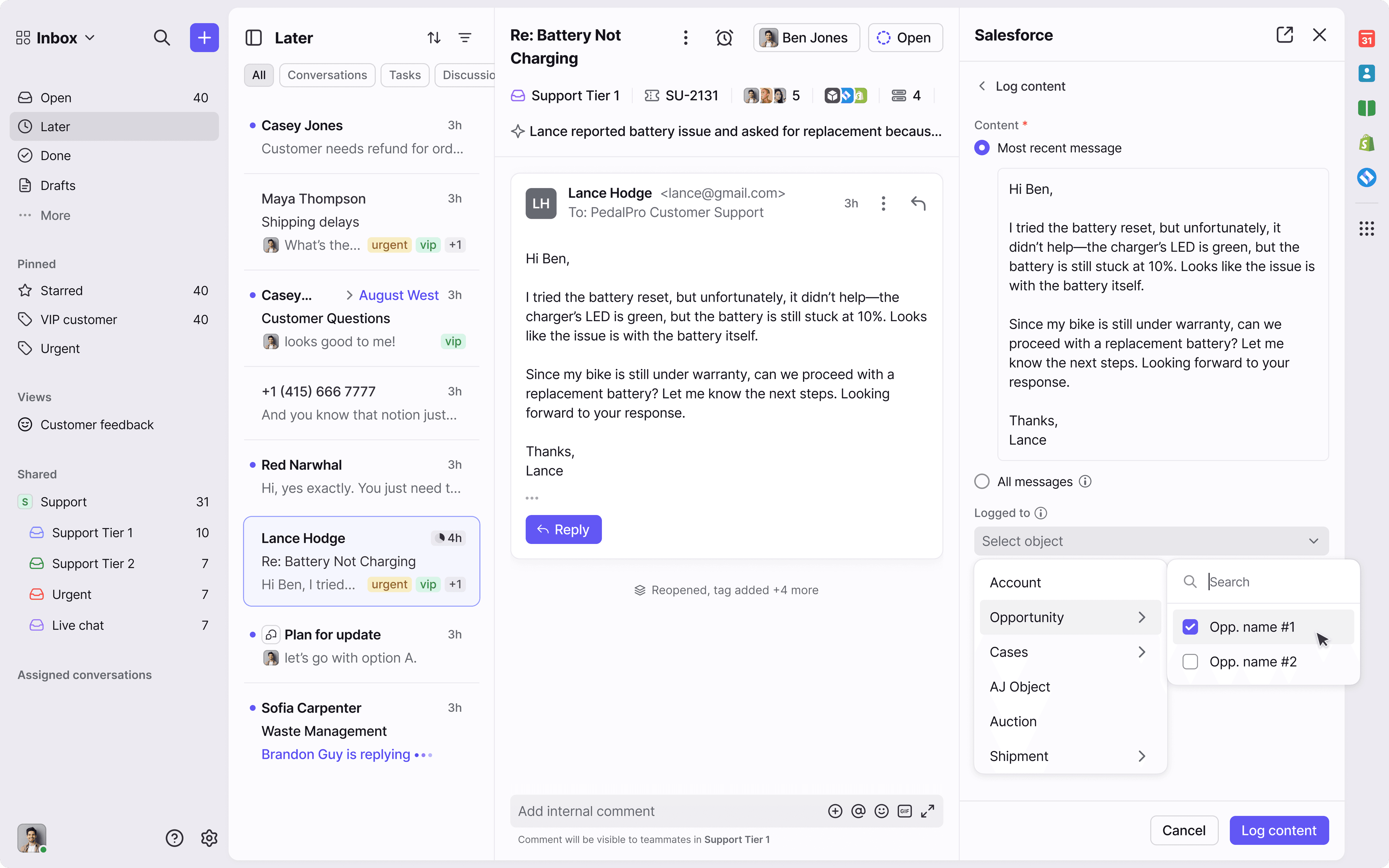 Screenshot of Salesforce