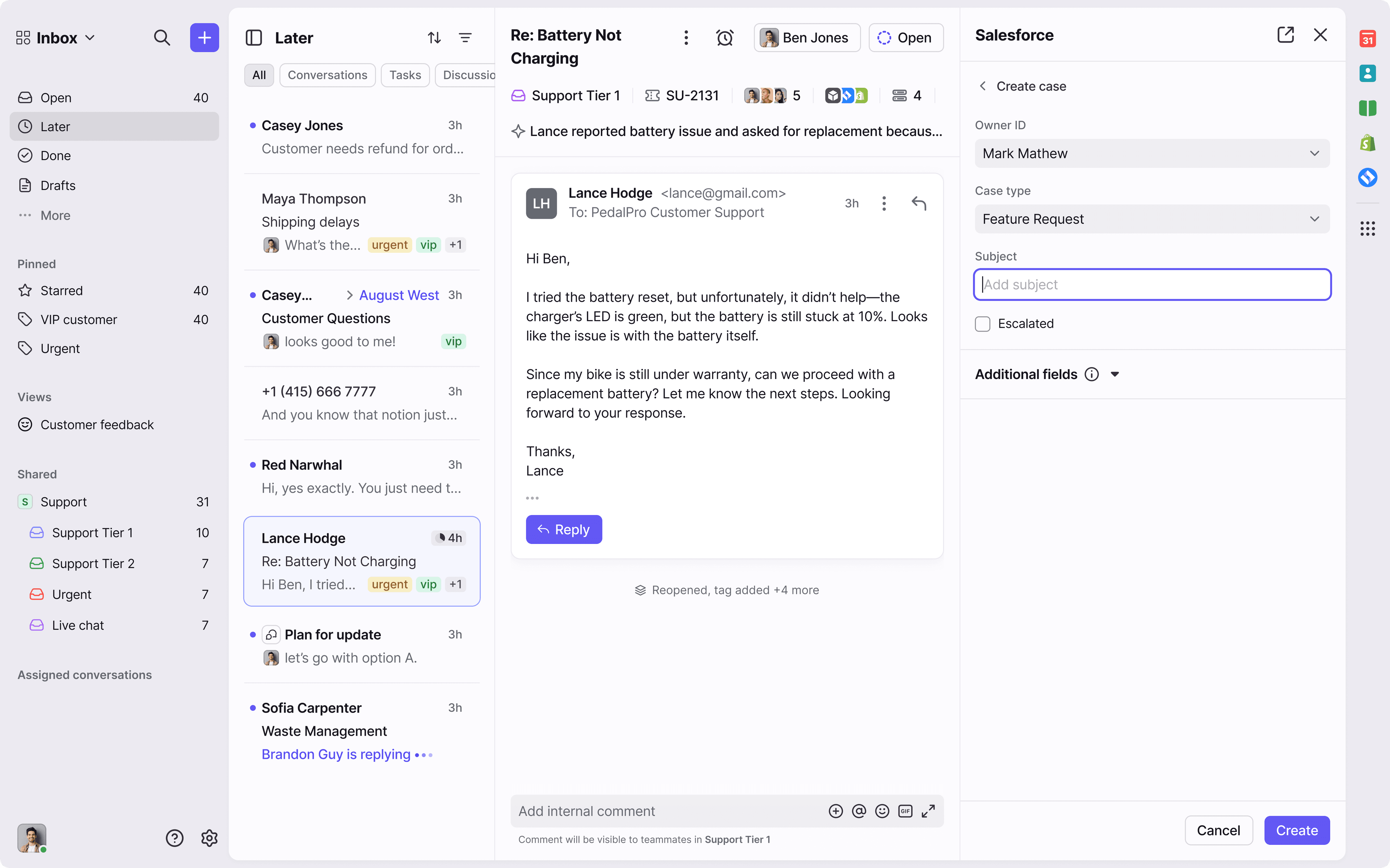 Screenshot of Salesforce