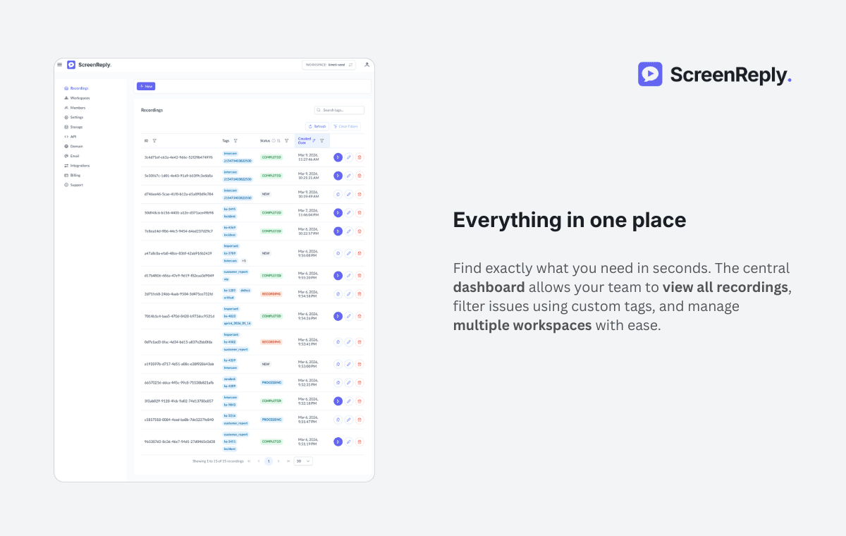 Screenshot of ScreenReply