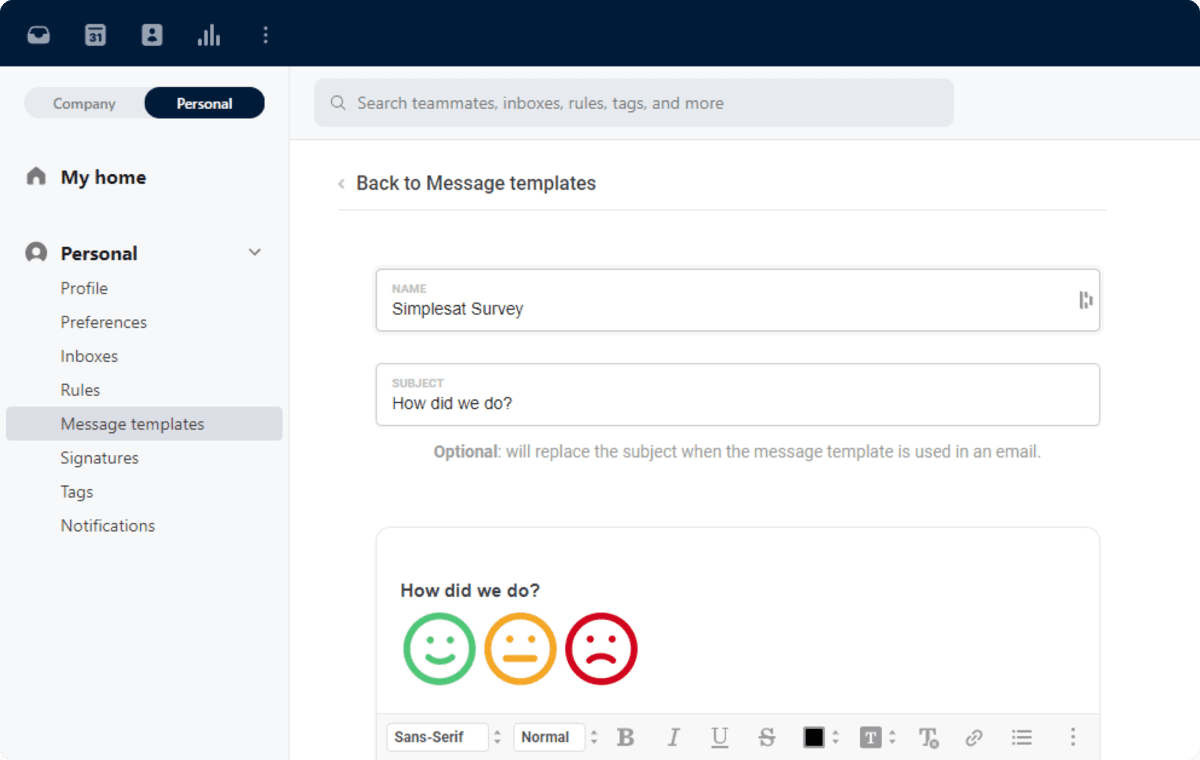 Screenshot of Simplesat
