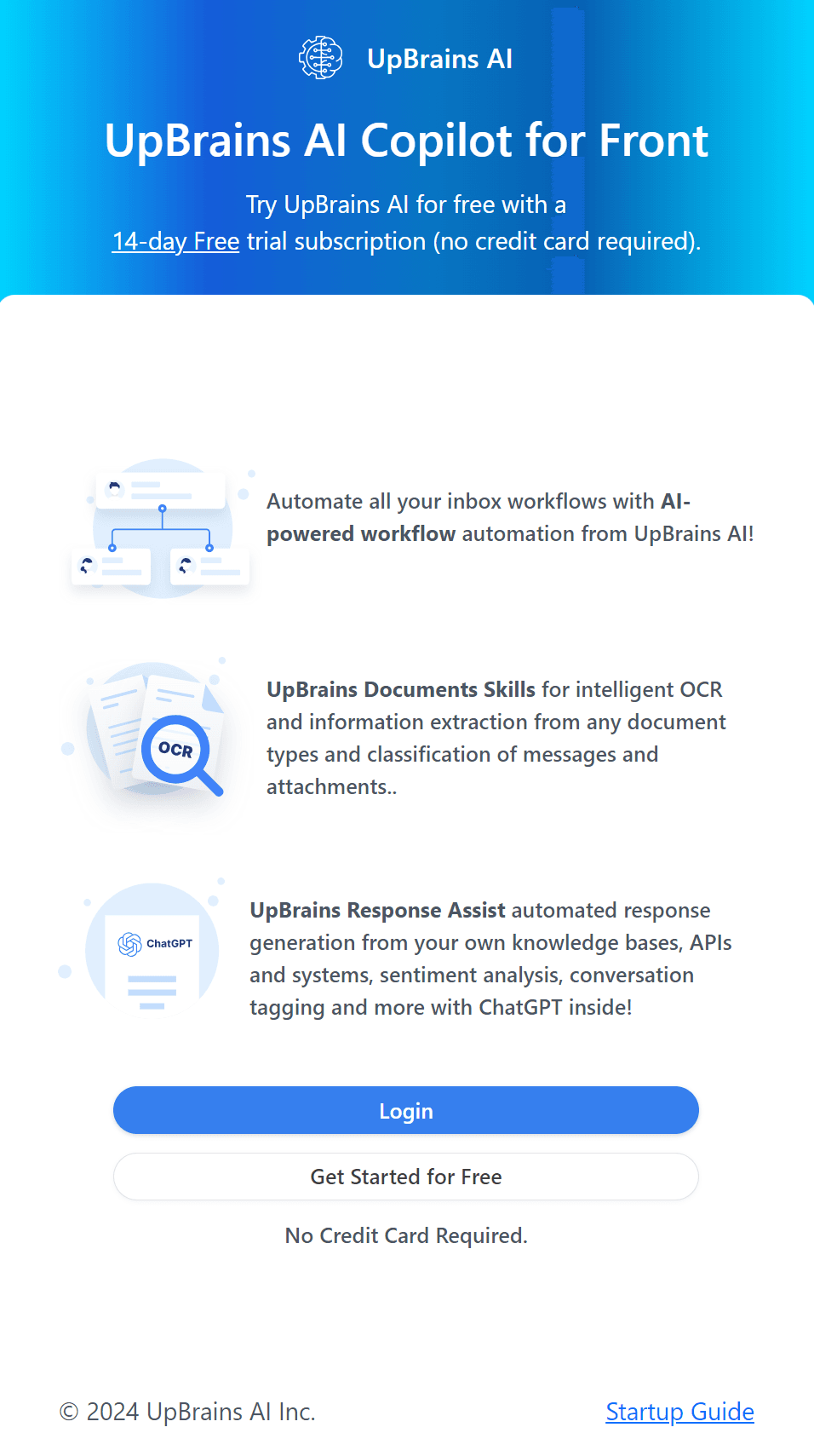 Screenshot of UpBrains AI
