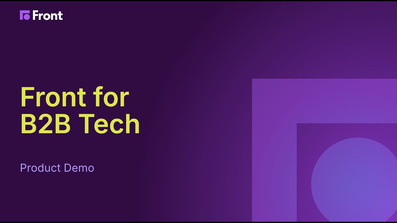 Watch Front for Tech demo video