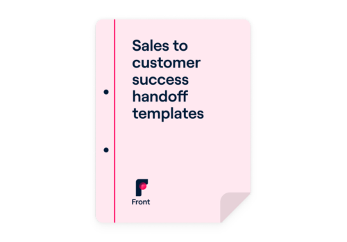 Sales to customer success handoff templates