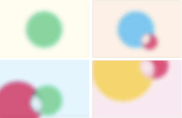 Color orbs in the Front homepage header