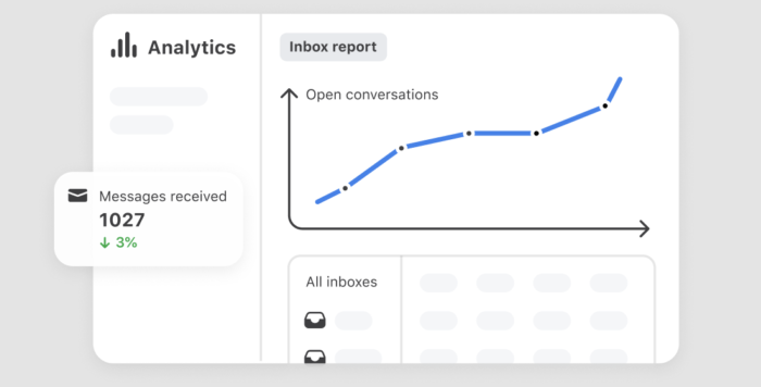 Illustration showing open conversations and messages received