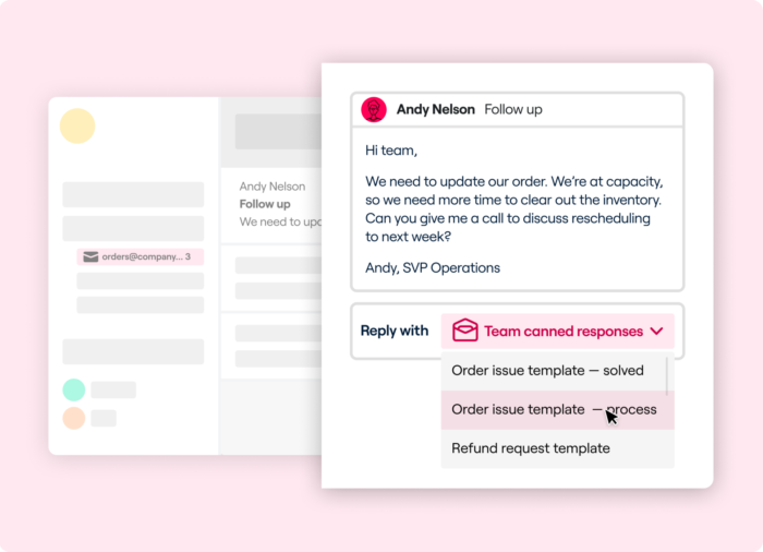 message template product illustration