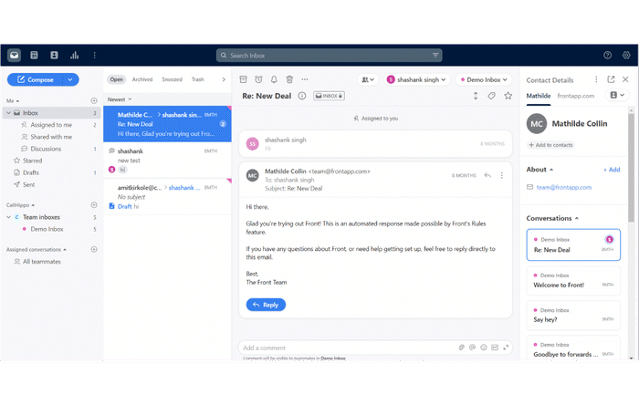Screenshot of CallHippo