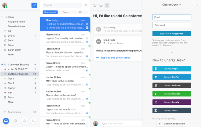 Screenshot of ChargeDesk