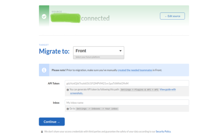 Screenshot of Help Desk Migration