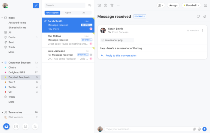 Screenshot of Doorbell.io